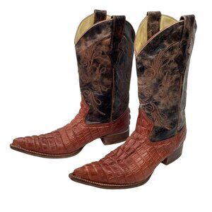 Botas Del Primo Caiman Exotic Print Leather Mens 27 Western Cowboy Boots